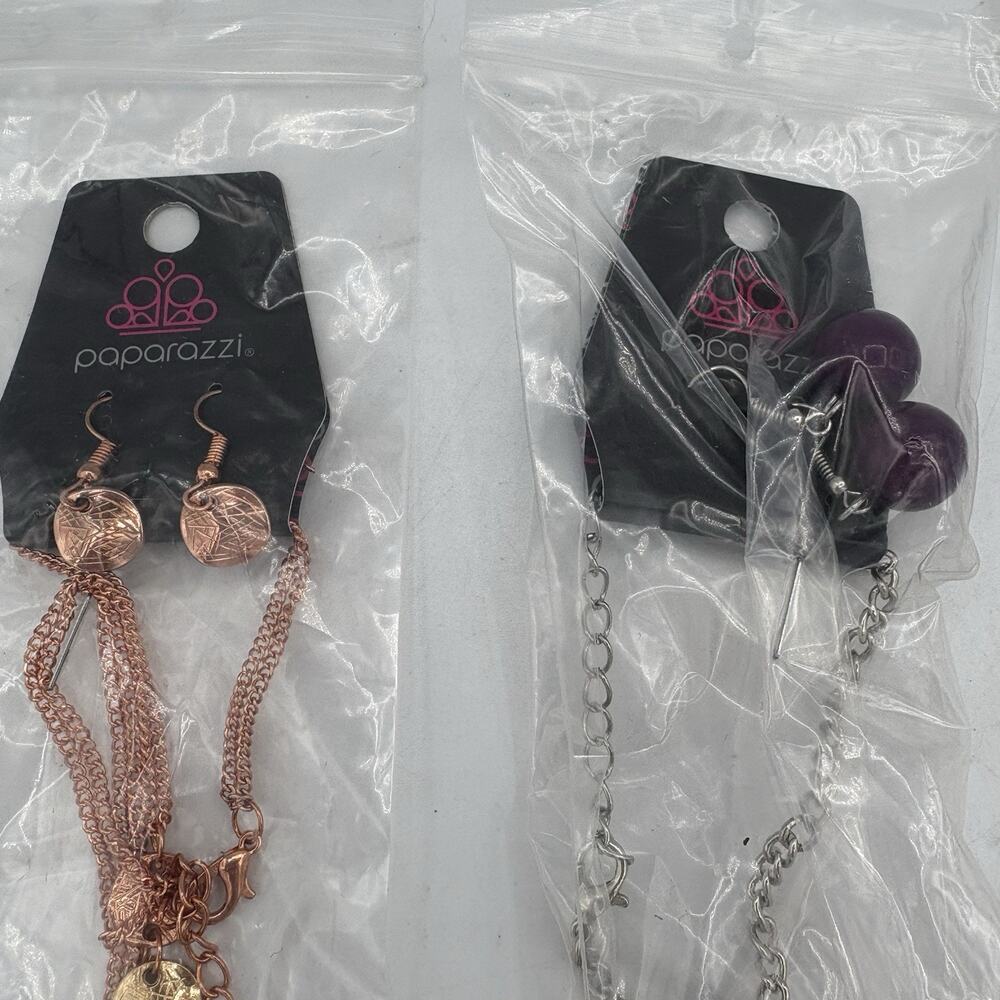 Paparazzi Necklaces Earrings Combo Lot of 5 Sets Balls Silver White - Picture 8 of 10